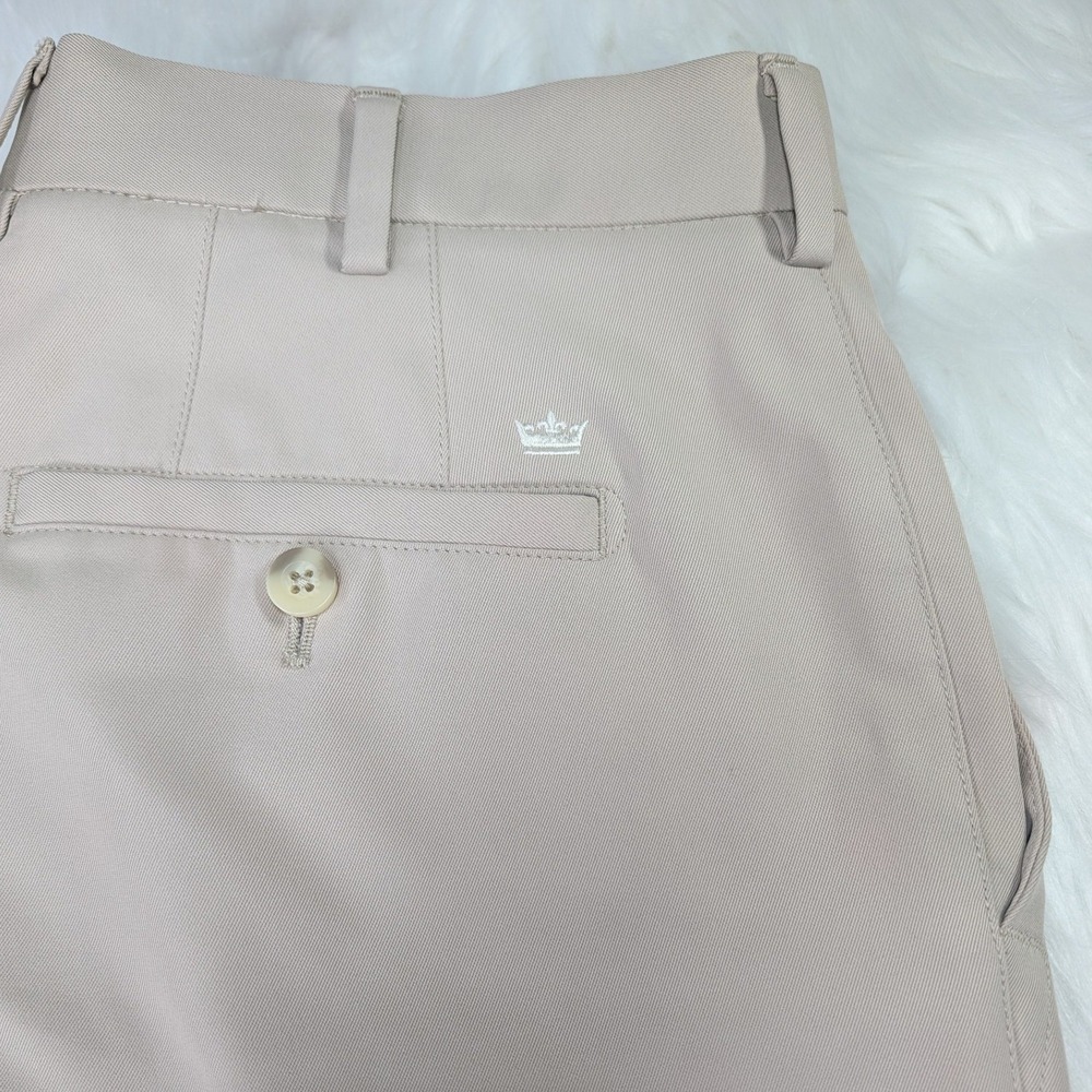 Peter Millar Crown Sport Shorts Mens 35 Khaki Tan Twin Eagles Golf Performance